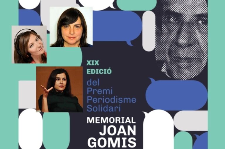 Anna Grimau, Sara Boldú i Olga Rodríguez, premiades al XIX Memorial Joan Gomis de Periodisme Solidari